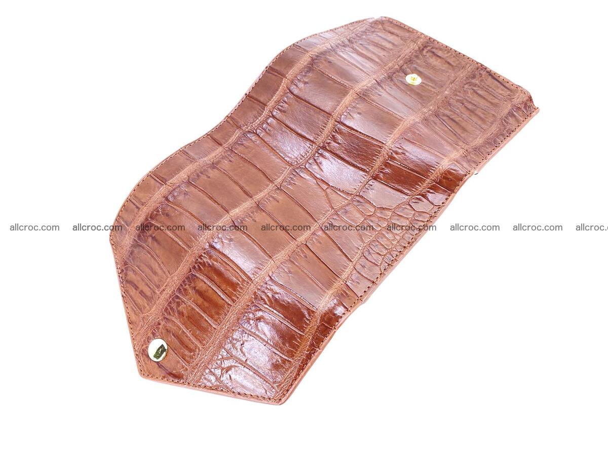 Handcrafted Crocodile skin vertical wallet 1675 Foto 6