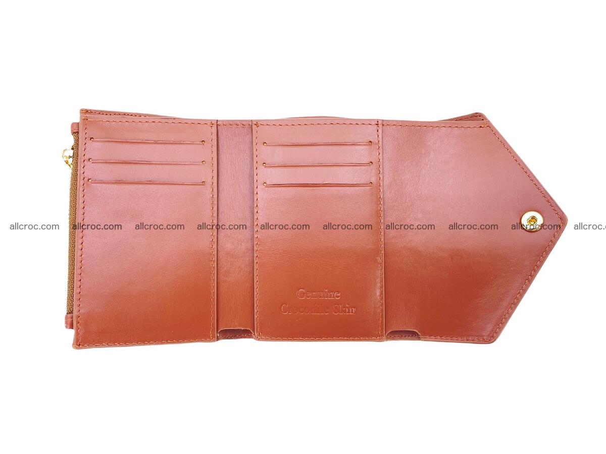 Handcrafted Crocodile skin vertical wallet 1675 Foto 8