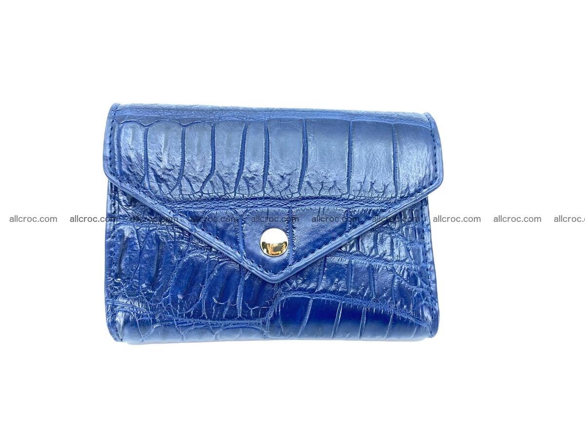 Handcrafted Crocodile skin vertical wallet 1669 Foto 4