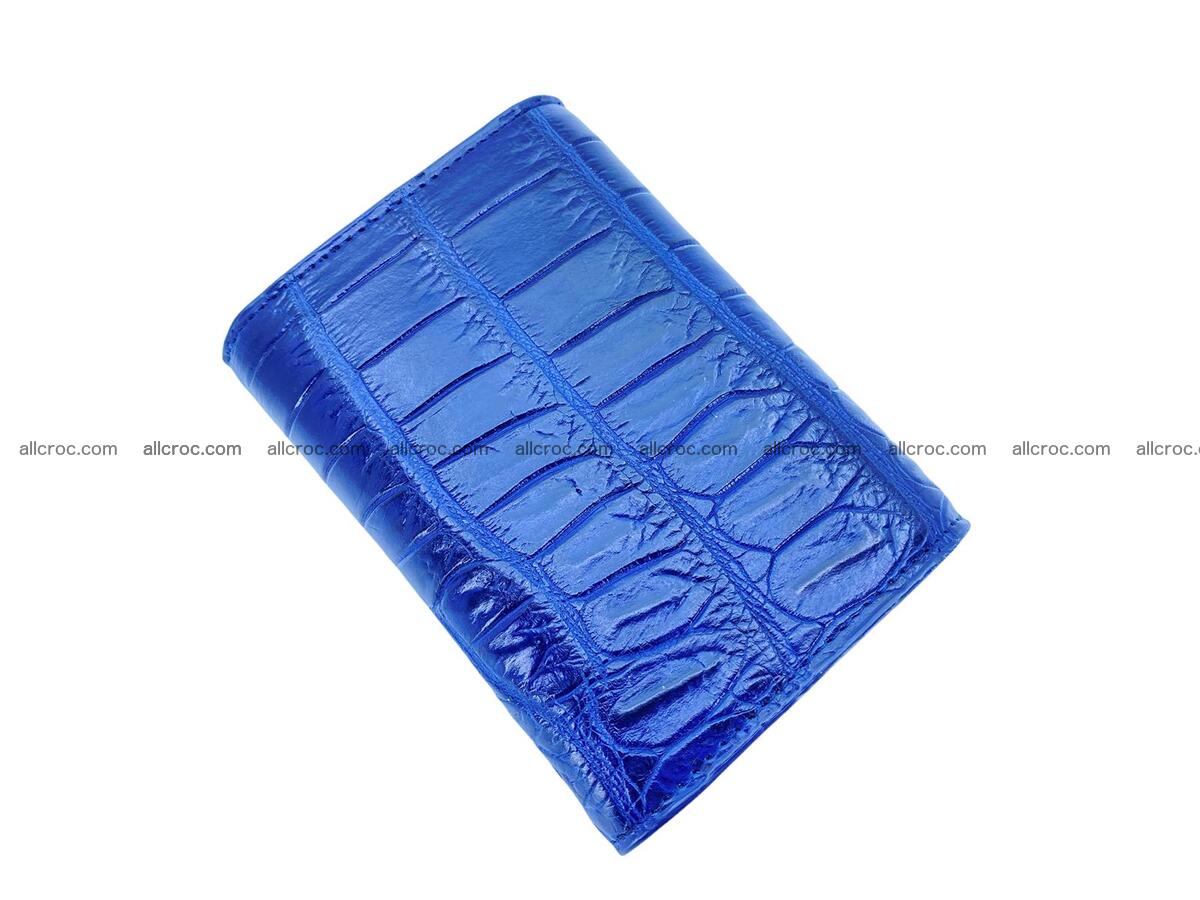 Handcrafted Crocodile skin vertical wallet 1669 Foto 3