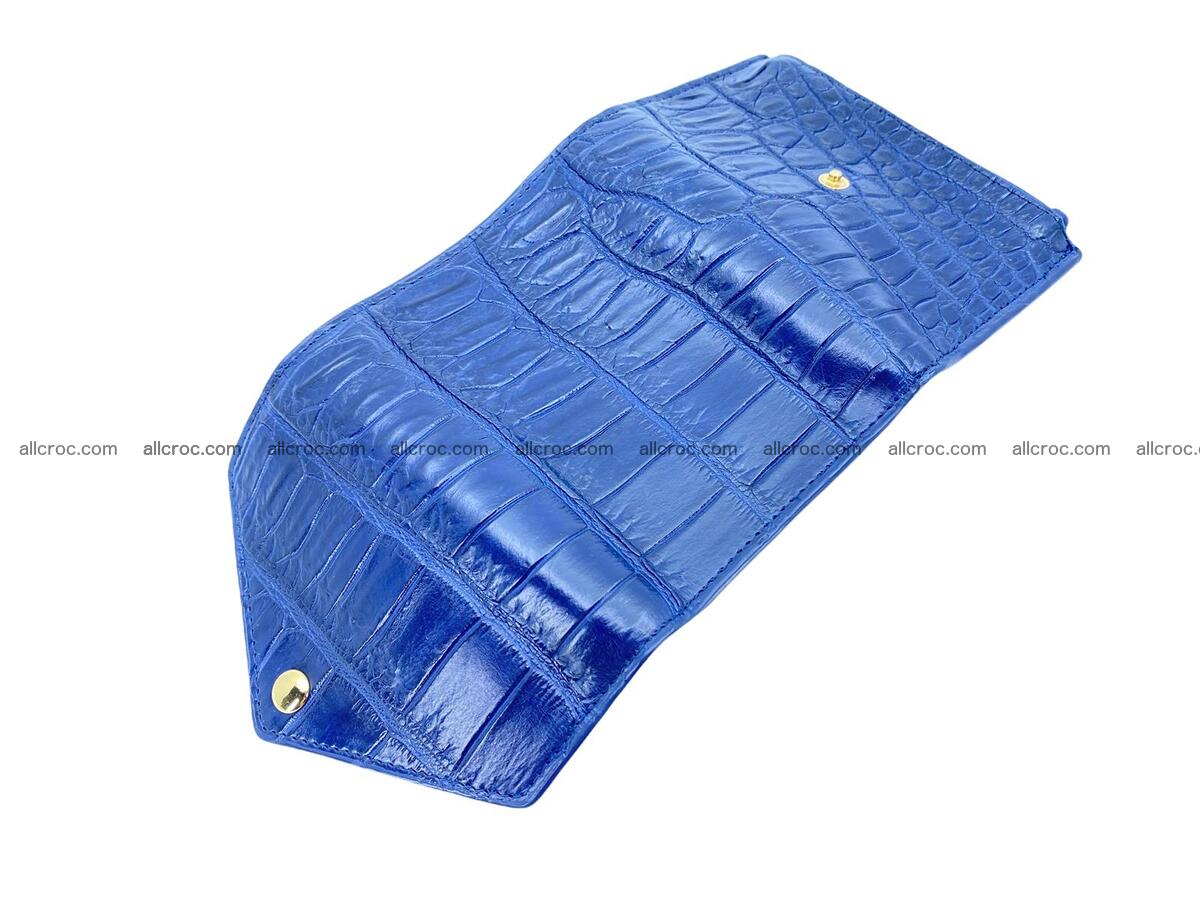 Handcrafted Crocodile skin vertical wallet 1669 Foto 8