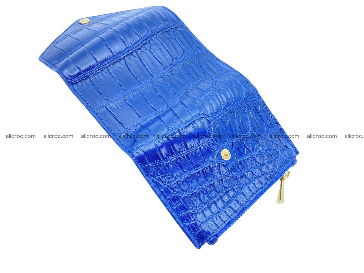 Handcrafted Crocodile skin vertical wallet 1669 Foto 9
