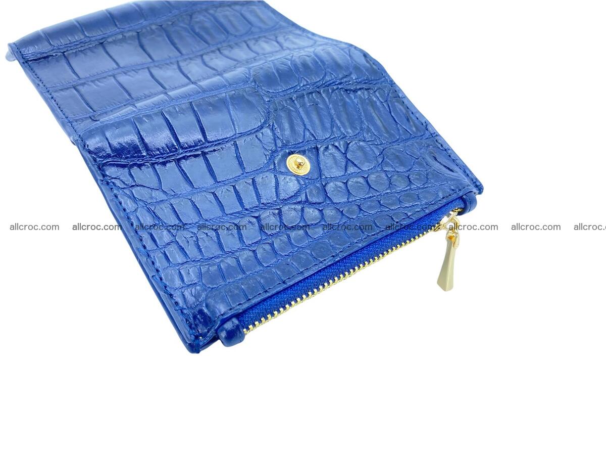 Handcrafted Crocodile skin vertical wallet 1669 Foto 10