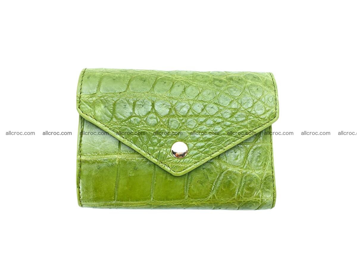 Handcrafted Crocodile skin vertical wallet 1673 Foto 1