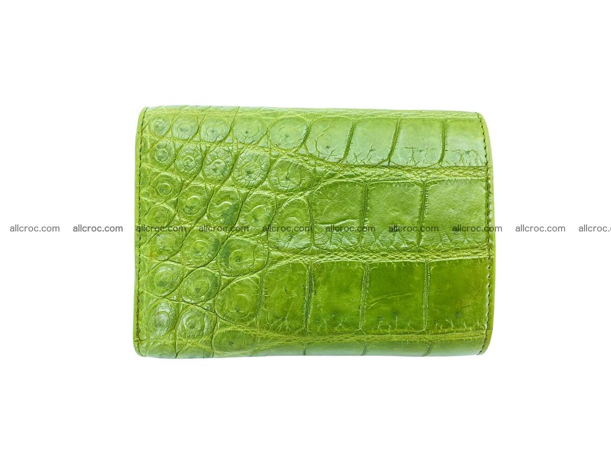 Handcrafted Crocodile skin vertical wallet 1673 Foto 2