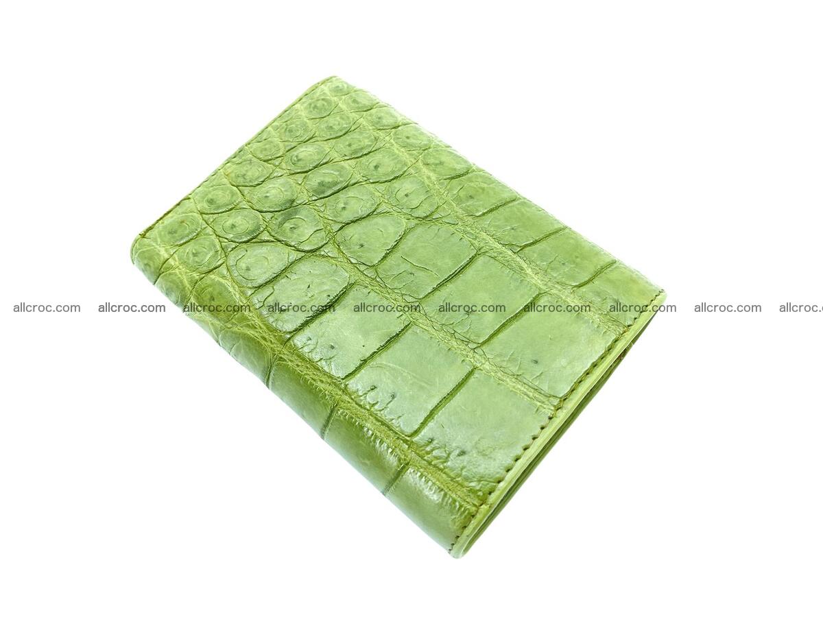 Handcrafted Crocodile skin vertical wallet 1673 Foto 3