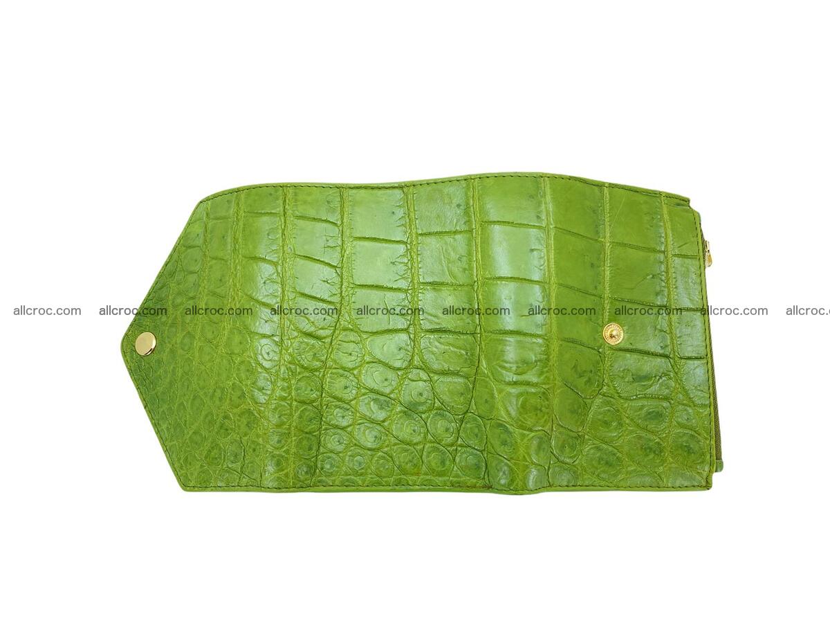 Handcrafted Crocodile skin vertical wallet 1673 Foto 4