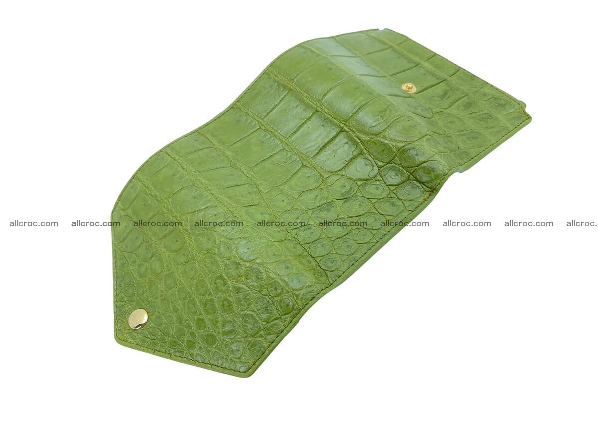 Handcrafted Crocodile skin vertical wallet 1673 Foto 5