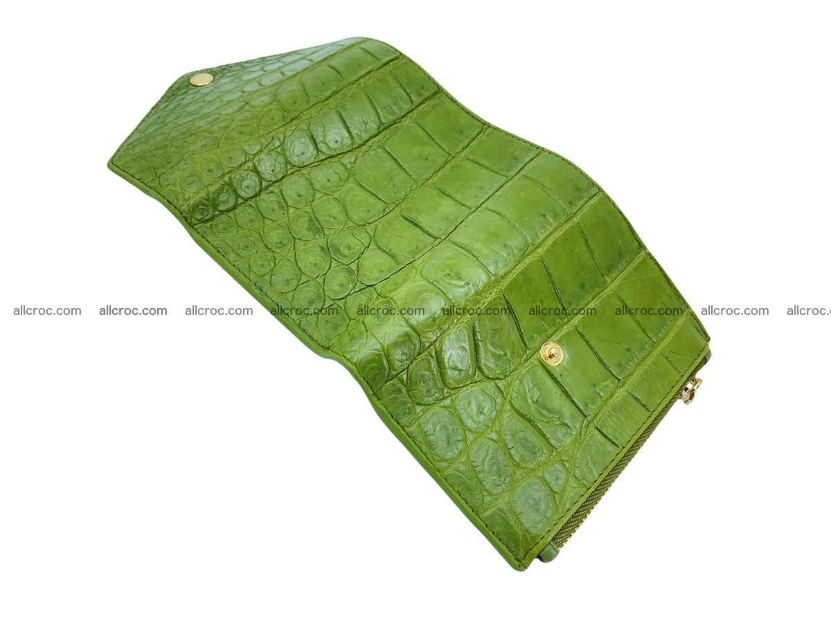 Handcrafted Crocodile skin vertical wallet 1673 Foto 6