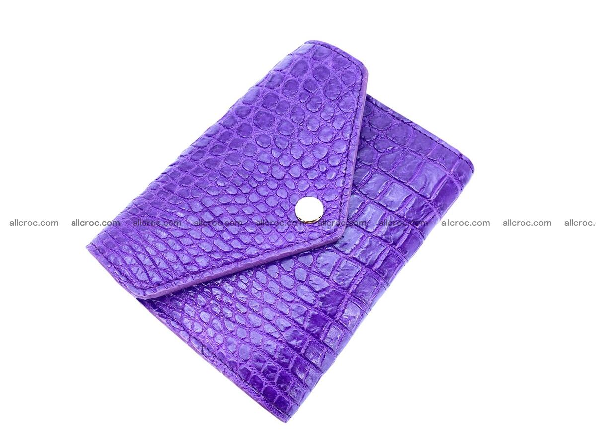 Handcrafted Crocodile skin vertical wallet 1672 Foto 0