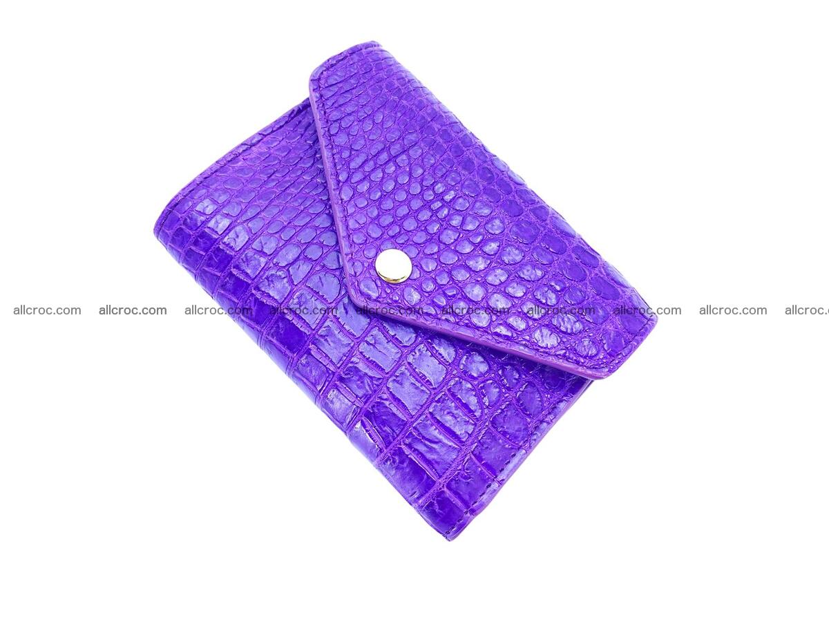 Handcrafted Crocodile skin vertical wallet 1672 Foto 4