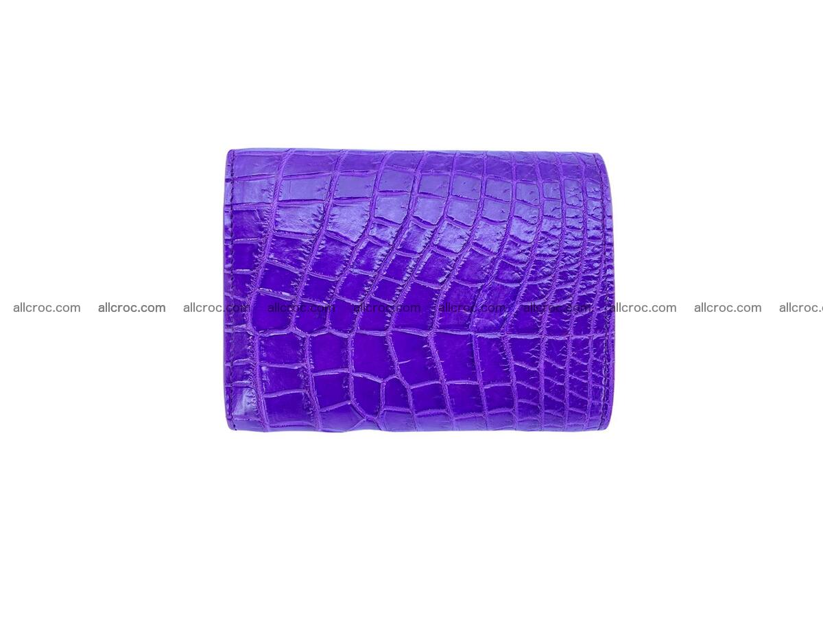 Handcrafted Crocodile skin vertical wallet 1672 Foto 3