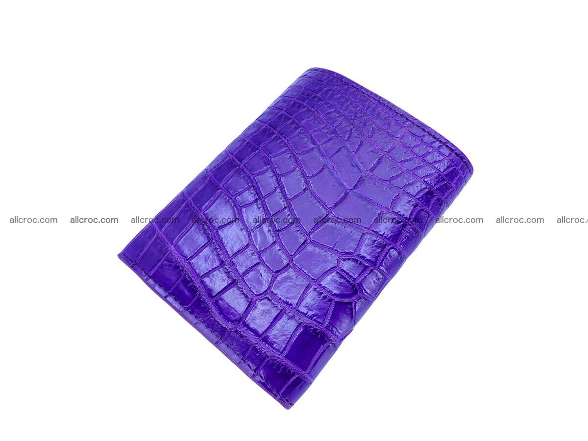 Handcrafted Crocodile skin vertical wallet 1672 Foto 1