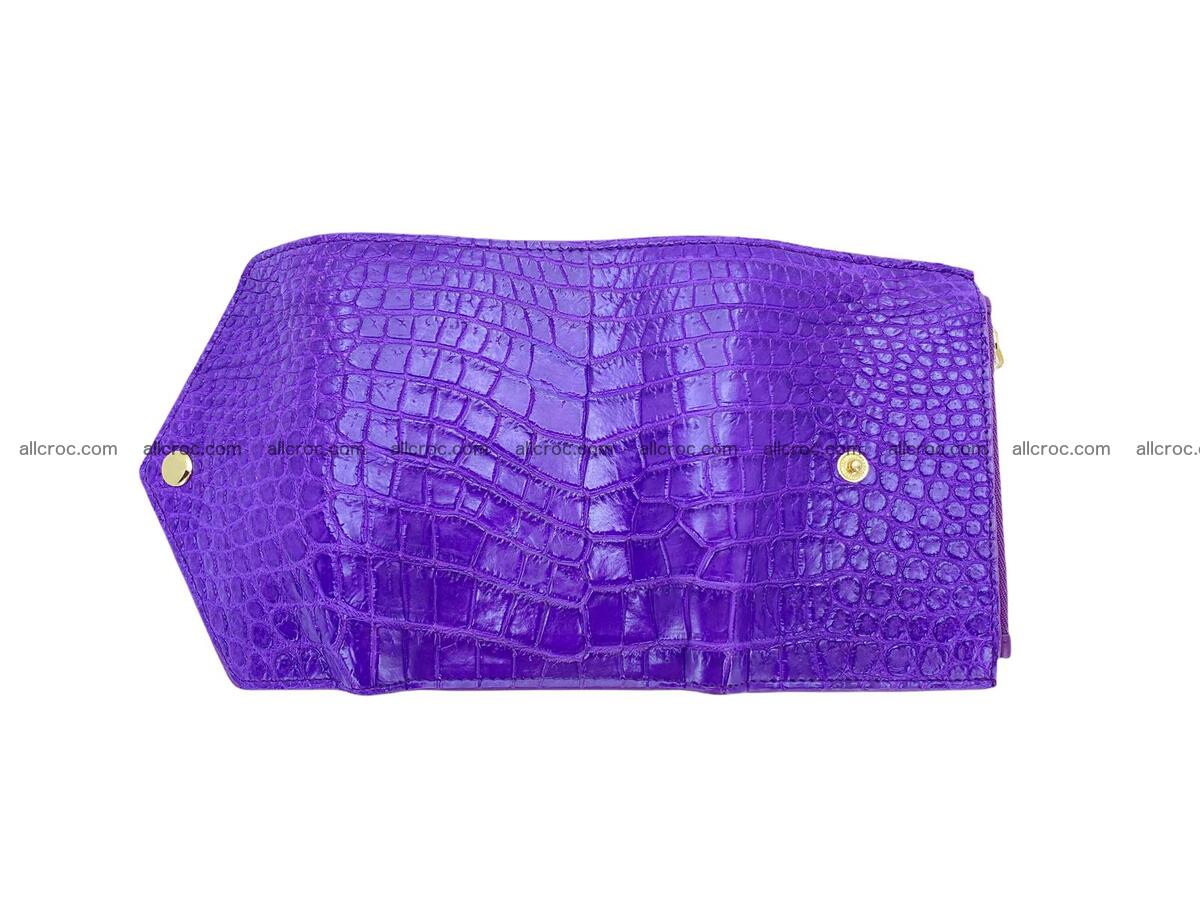 Handcrafted Crocodile skin vertical wallet 1672 Foto 5