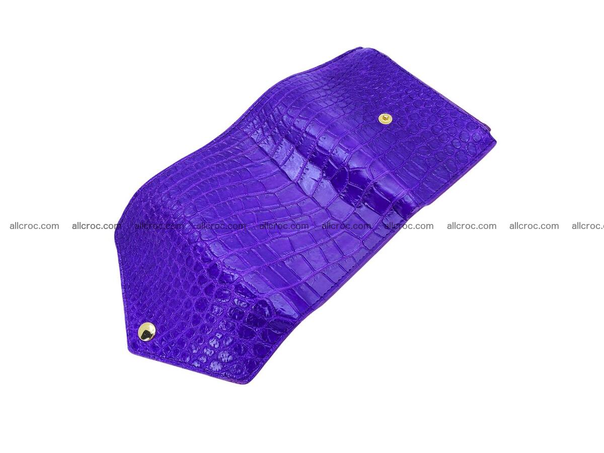 Handcrafted Crocodile skin vertical wallet 1672 Foto 6