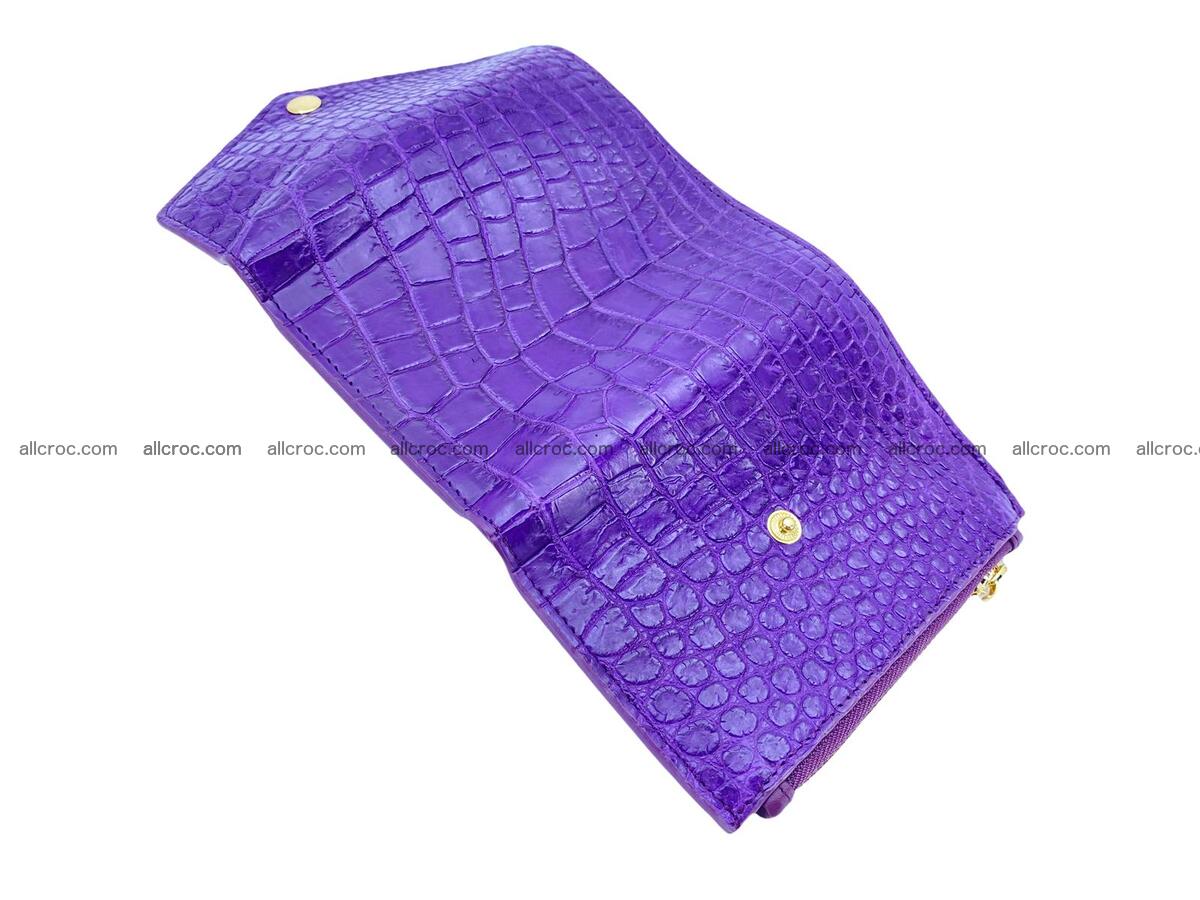 Handcrafted Crocodile skin vertical wallet 1672 Foto 7