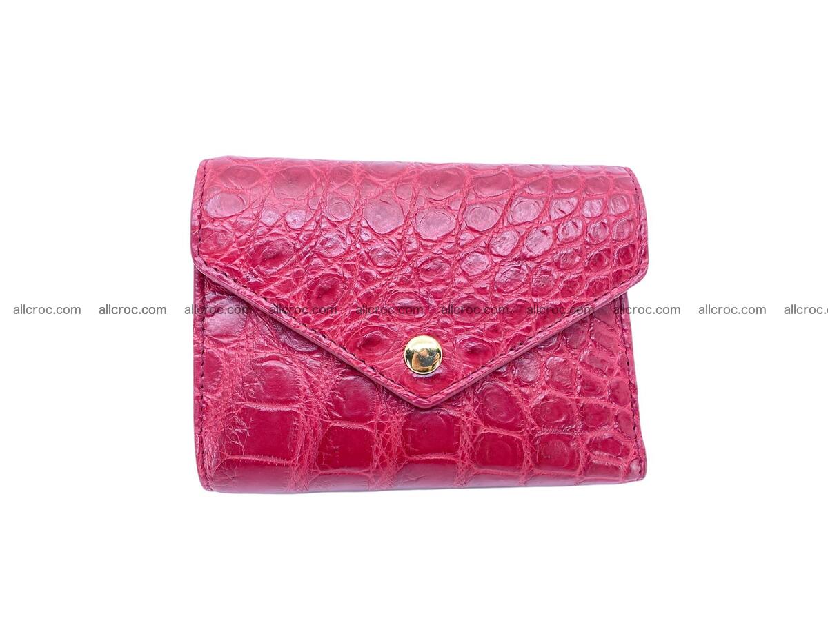 Handcrafted Crocodile skin vertical wallet 1671 Foto 3