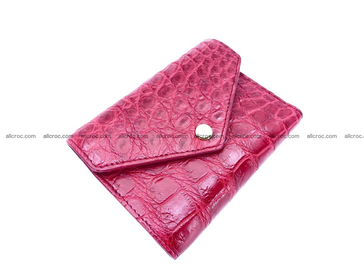 Handcrafted Crocodile skin vertical wallet 1671 Foto 0