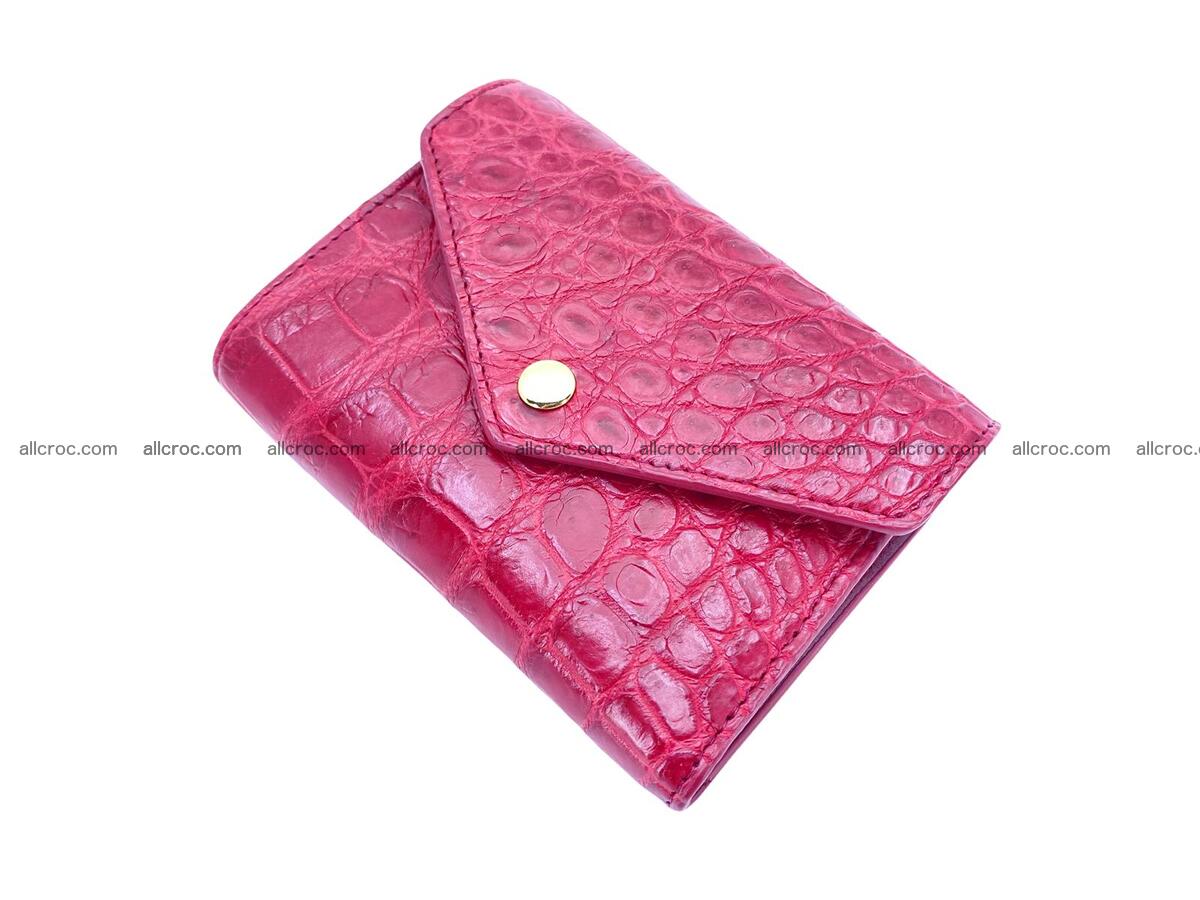 Handcrafted Crocodile skin vertical wallet 1671 Foto 1