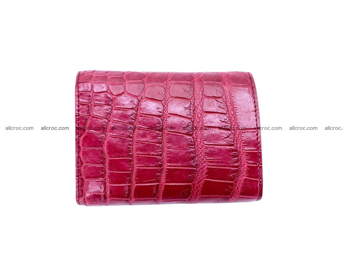 Handcrafted Crocodile skin vertical wallet 1671 Foto 4