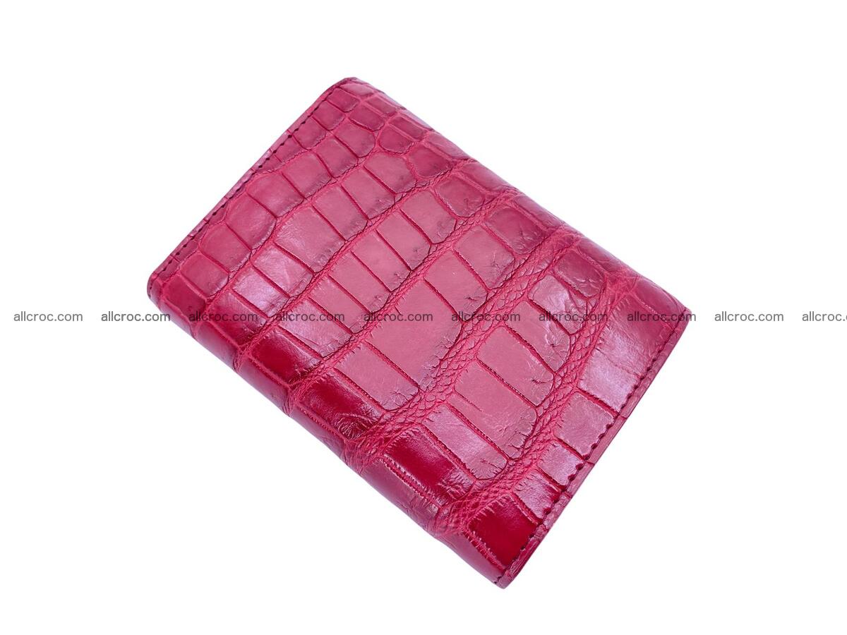 Handcrafted Crocodile skin vertical wallet 1671 Foto 2