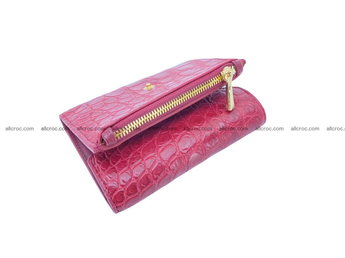 Handcrafted Crocodile skin vertical wallet 1671 Foto 5