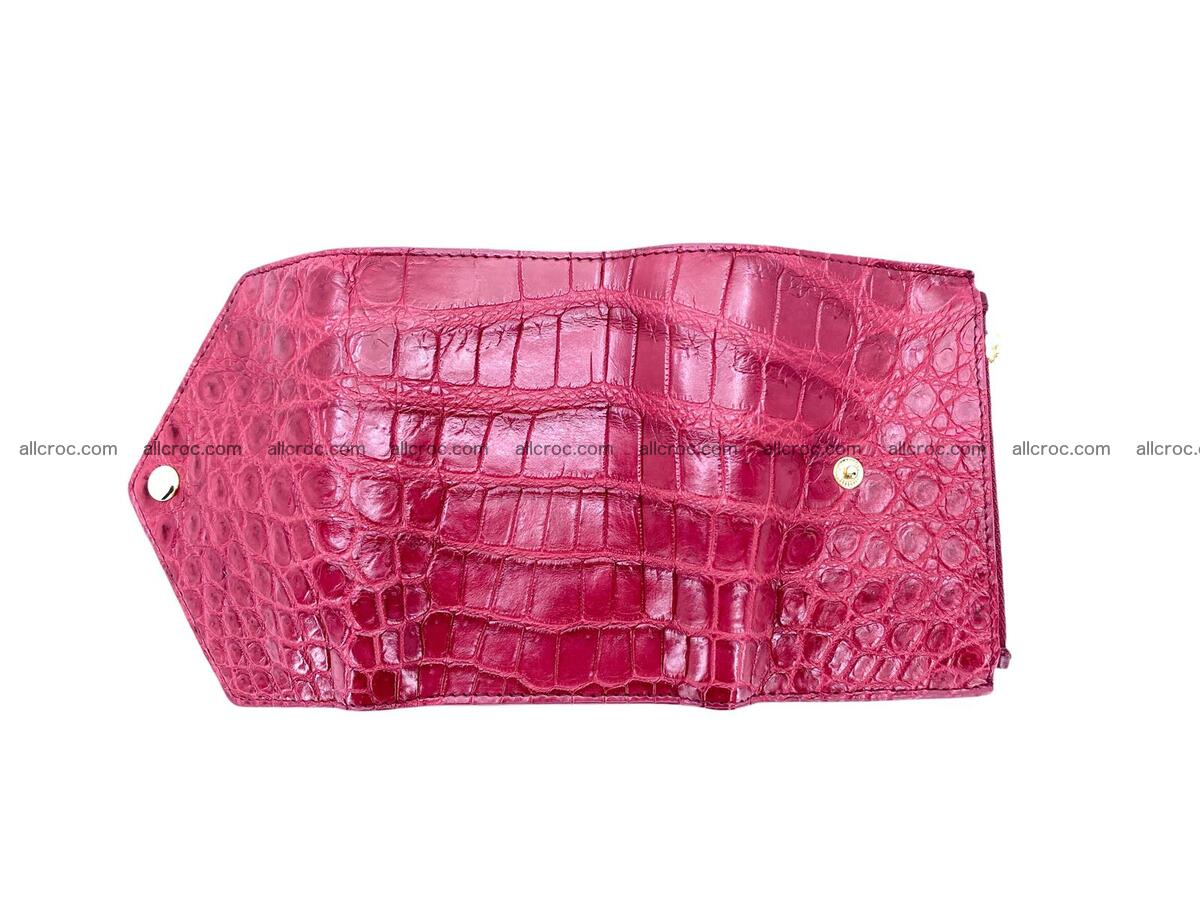 Handcrafted Crocodile skin vertical wallet 1671 Foto 6