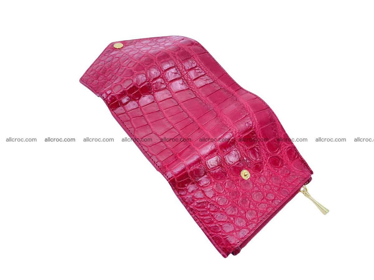 Handcrafted Crocodile skin vertical wallet 1671 Foto 8