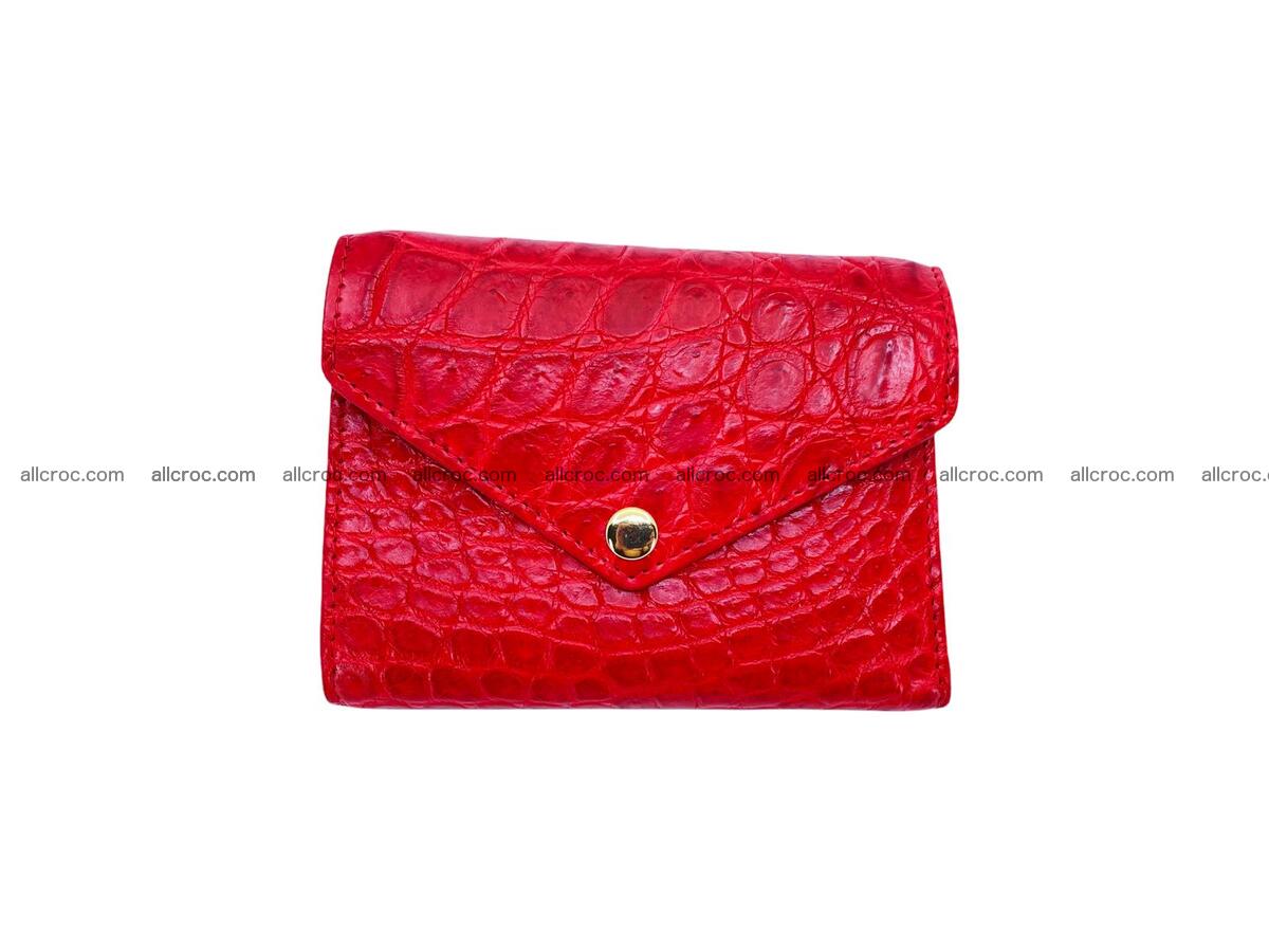 Handcrafted Crocodile skin vertical wallet 1677 Foto 3