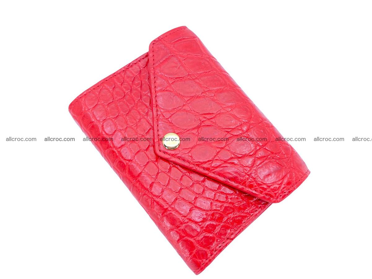 Handcrafted Crocodile skin vertical wallet 1677 Foto 2