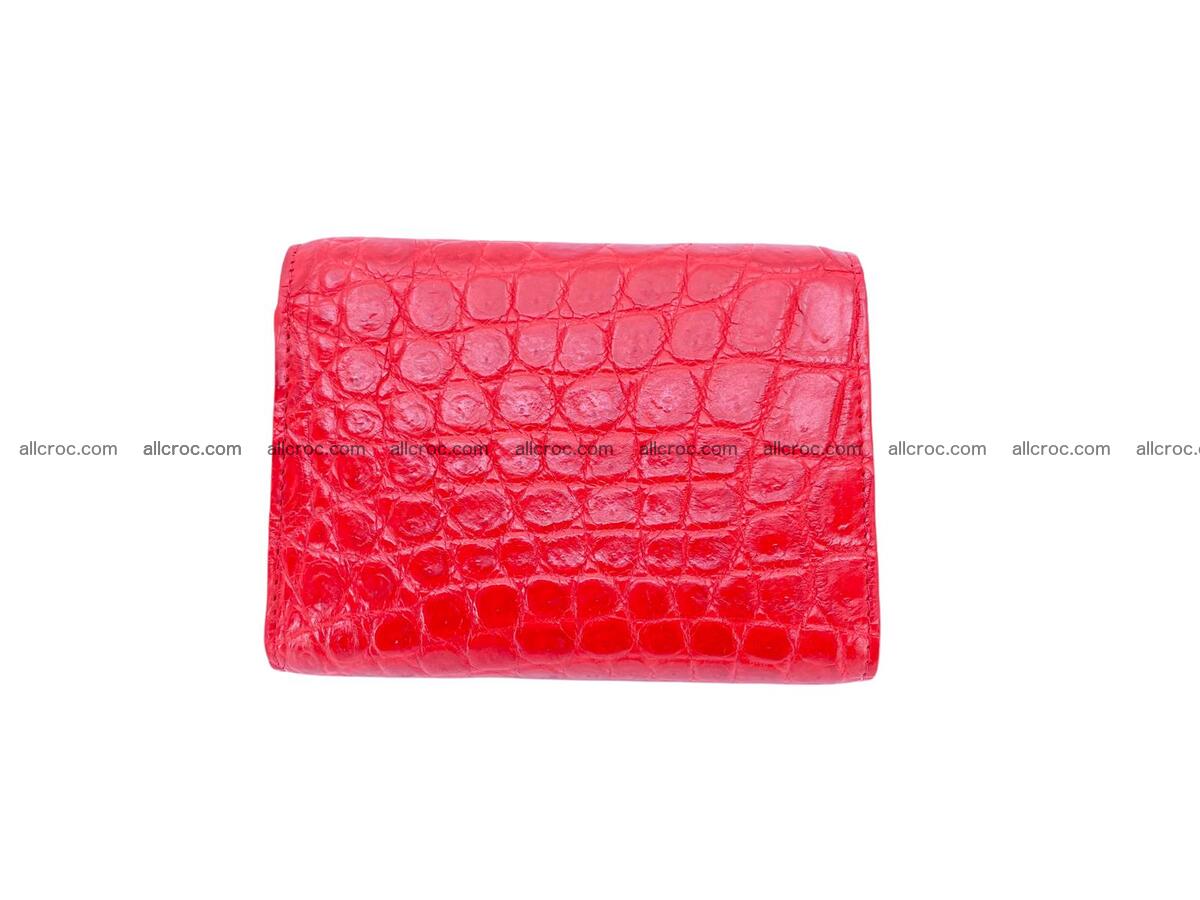 Handcrafted Crocodile skin vertical wallet 1677 Foto 4