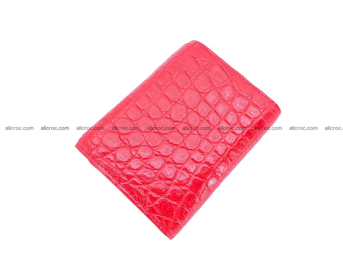 Handcrafted Crocodile skin vertical wallet 1677 Foto 1