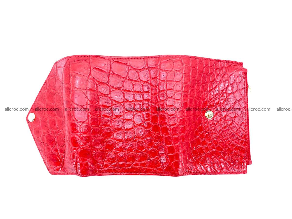 Handcrafted Crocodile skin vertical wallet 1677 Foto 5