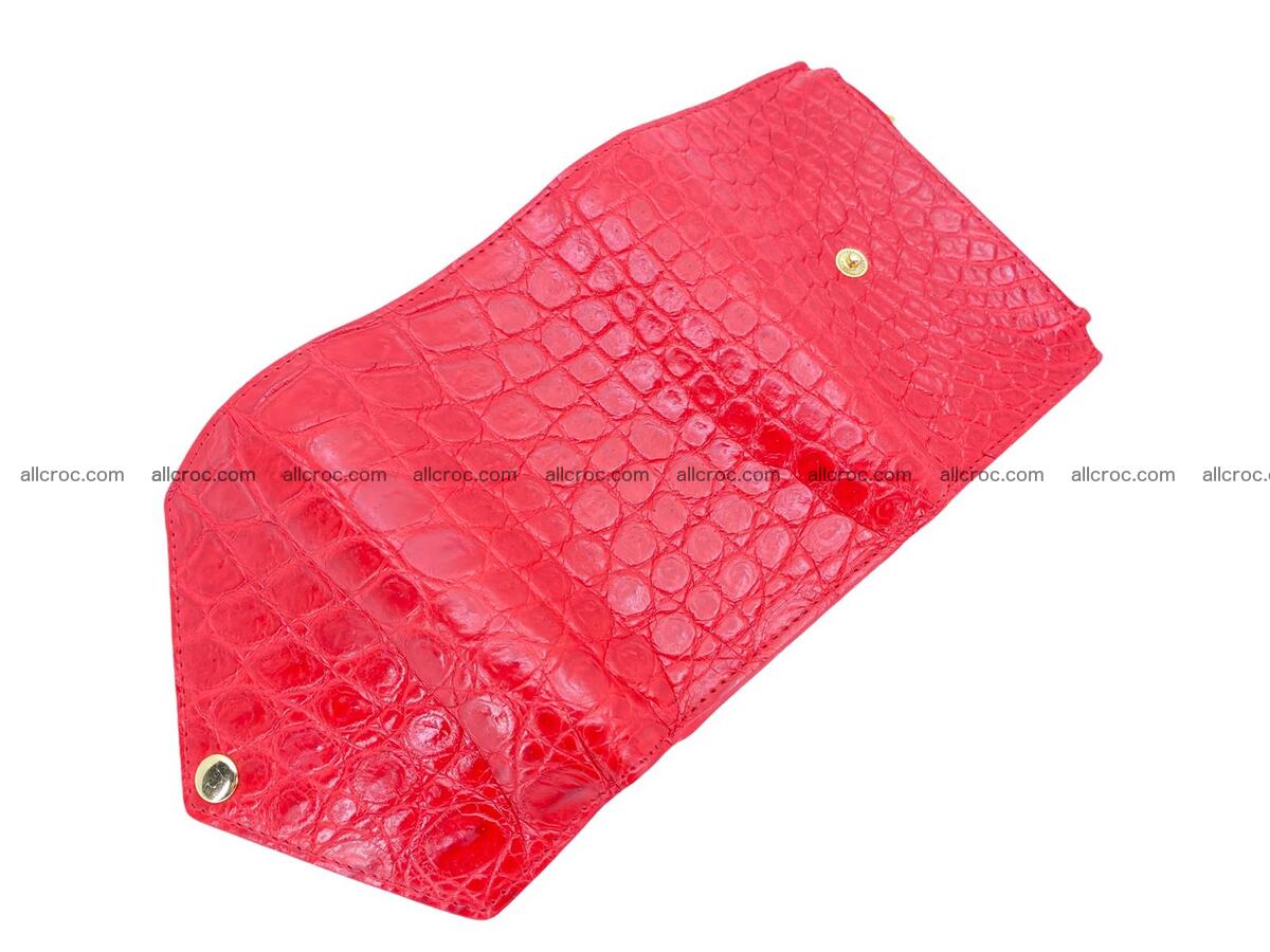 Handcrafted Crocodile skin vertical wallet 1677 Foto 6