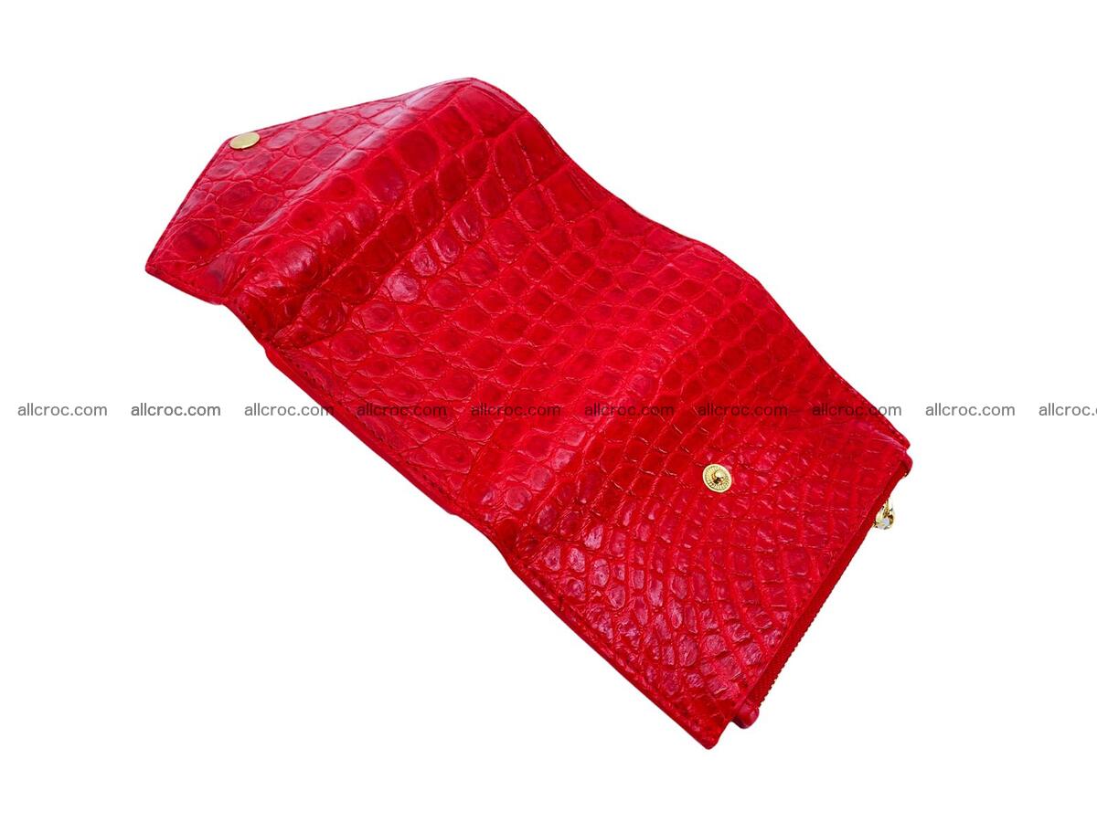 Handcrafted Crocodile skin vertical wallet 1677 Foto 7