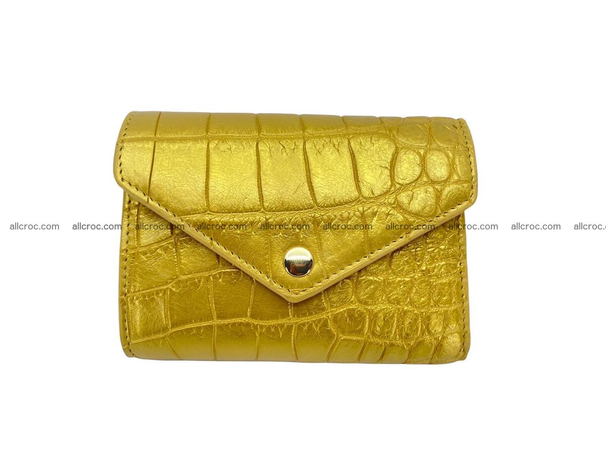 Handcrafted Crocodile skin vertical wallet 1662 Foto 2