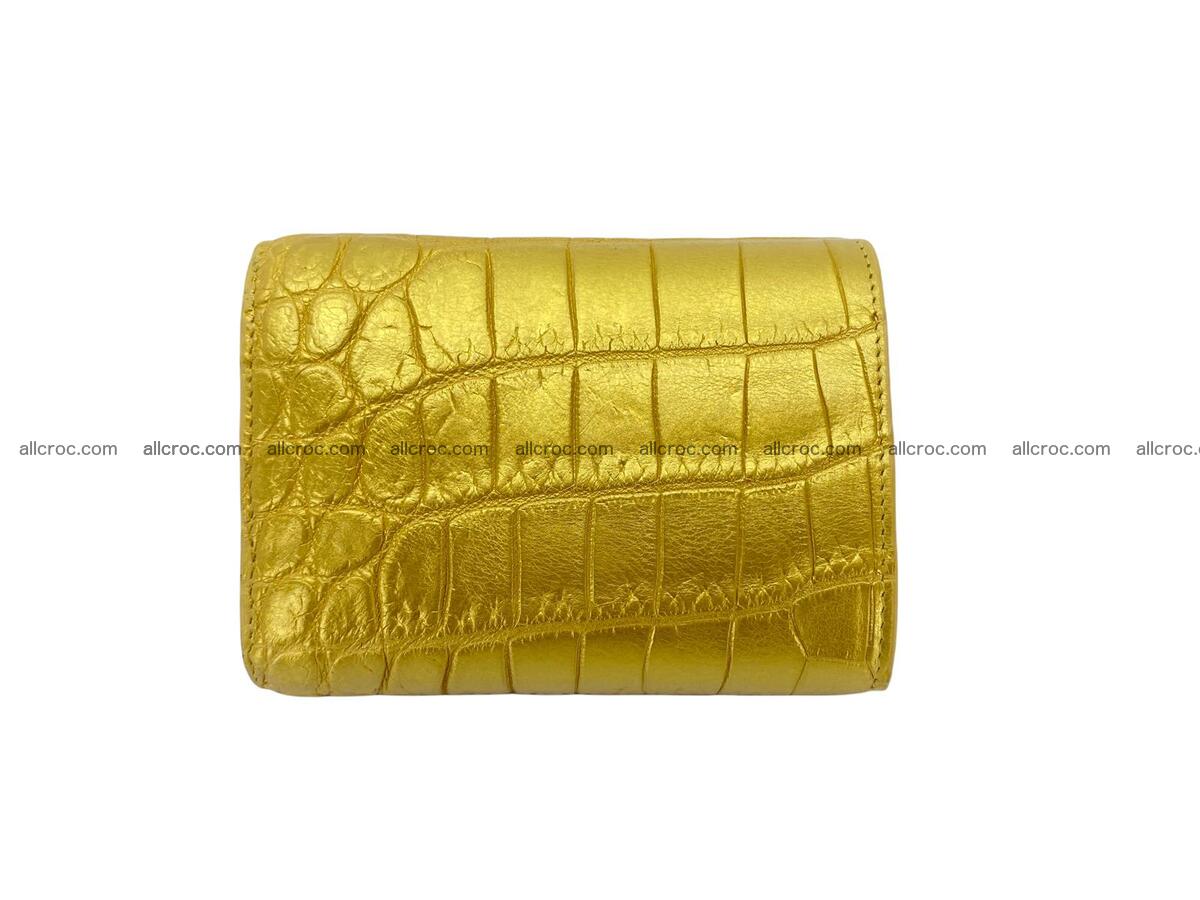 Handcrafted Crocodile skin vertical wallet 1662 Foto 3