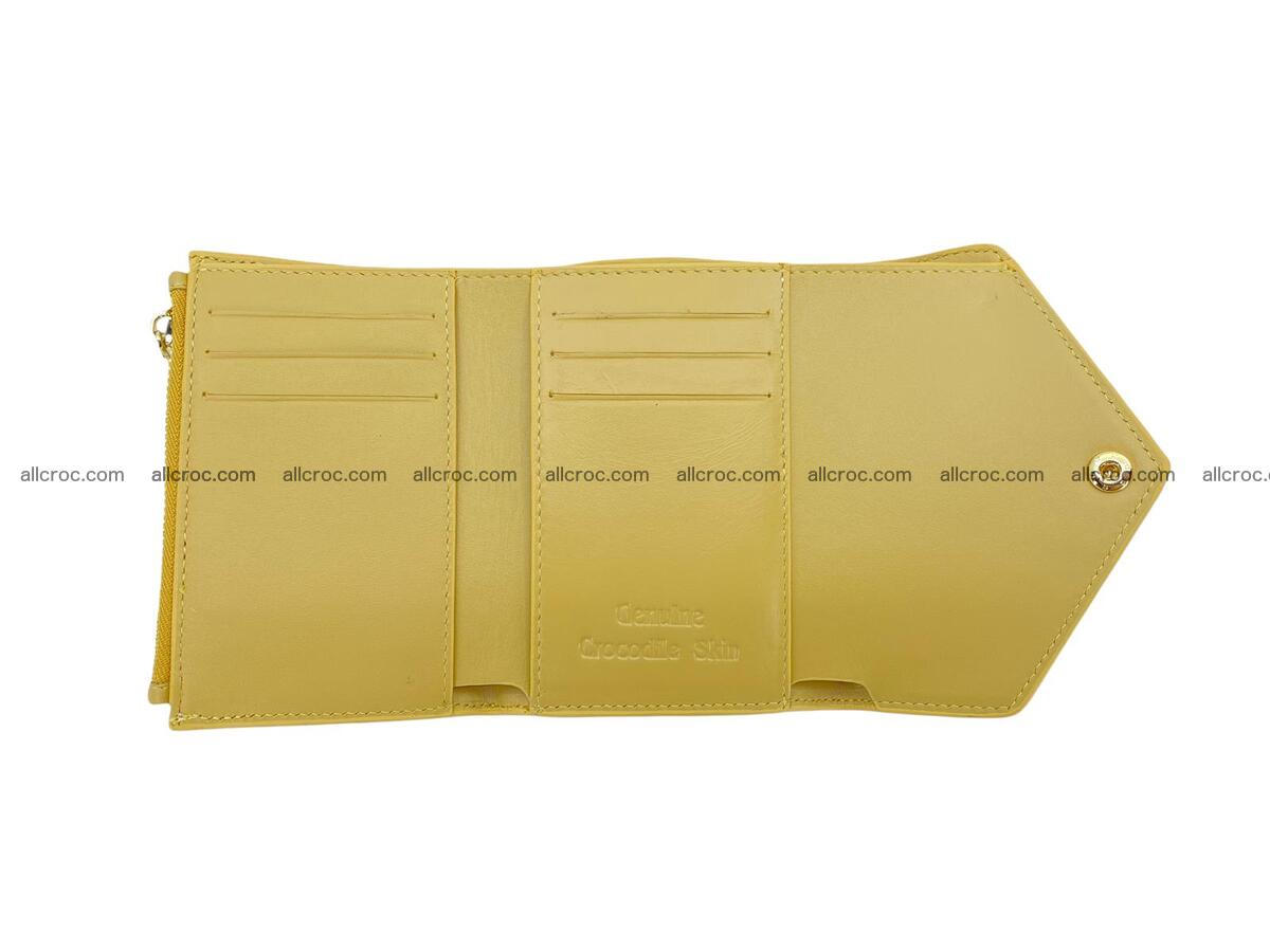 Handcrafted Crocodile skin vertical wallet 1662 Foto 10