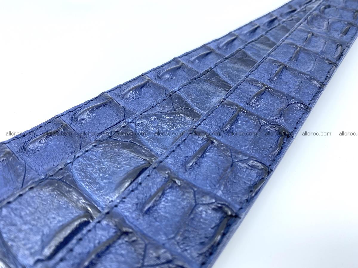 Handcrafted Crocodile leather hornback belt 745 Foto 16