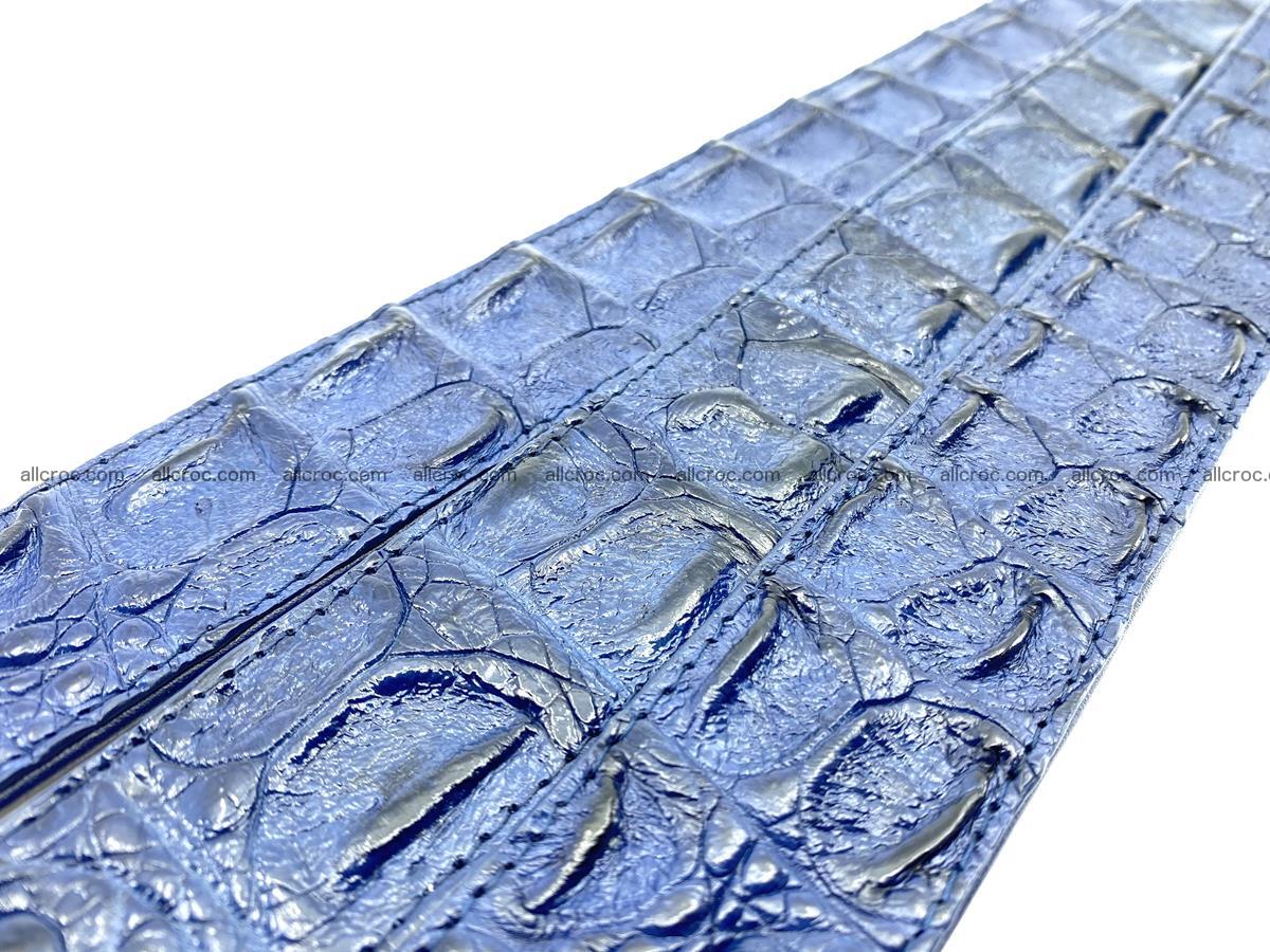 Handcrafted Crocodile leather hornback belt 745 Foto 17