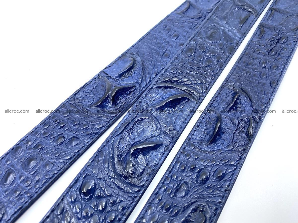 Handcrafted Crocodile leather hornback belt 745 Foto 15