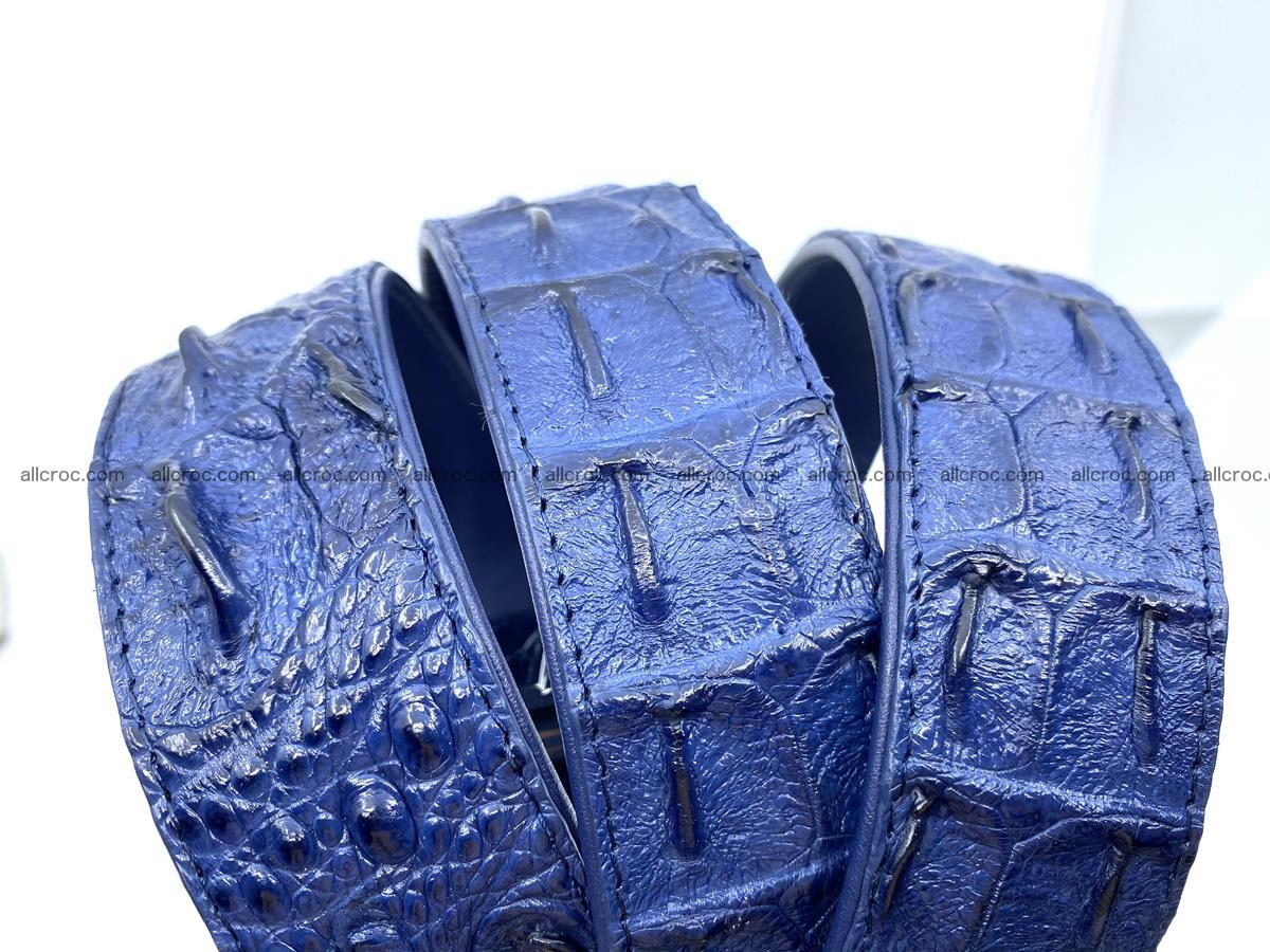 Handcrafted Crocodile leather hornback belt 745 Foto 12