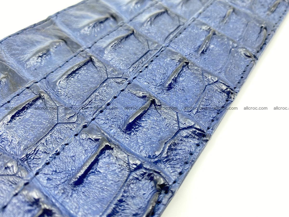 Handcrafted Crocodile leather hornback belt 745 Foto 11