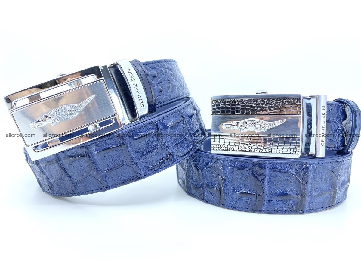 Handcrafted Crocodile leather hornback belt 745 Foto 1