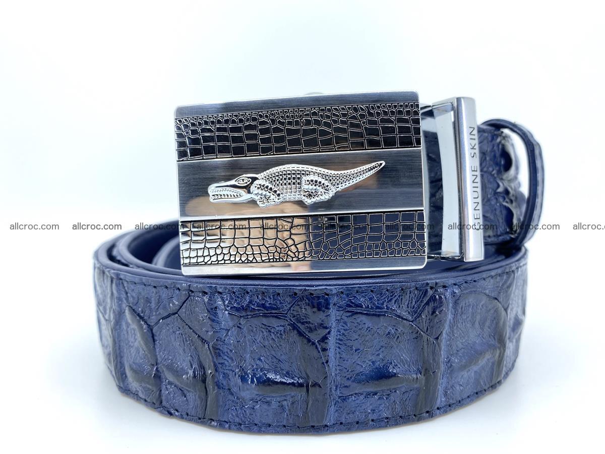 Handcrafted Crocodile leather hornback belt 745 Foto 0