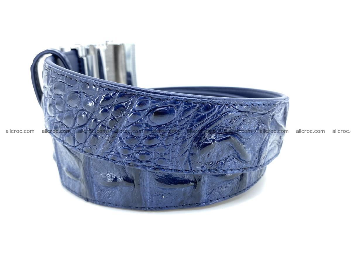 Handcrafted Crocodile leather hornback belt 745 Foto 3
