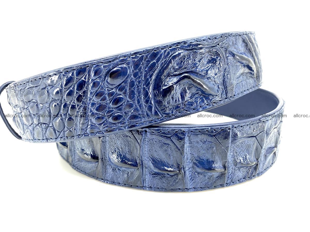 Handcrafted Crocodile leather hornback belt 745 Foto 4