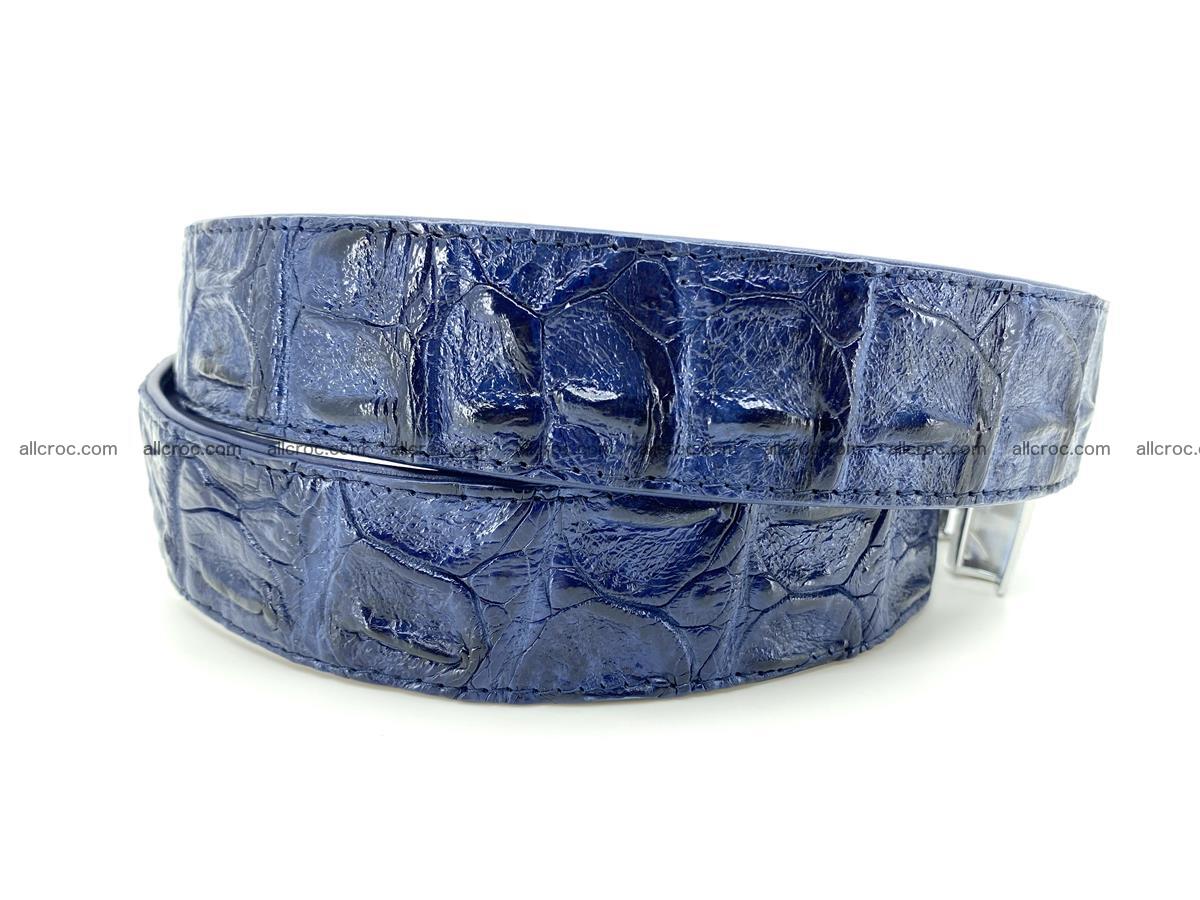 Handcrafted Crocodile leather hornback belt 745 Foto 5