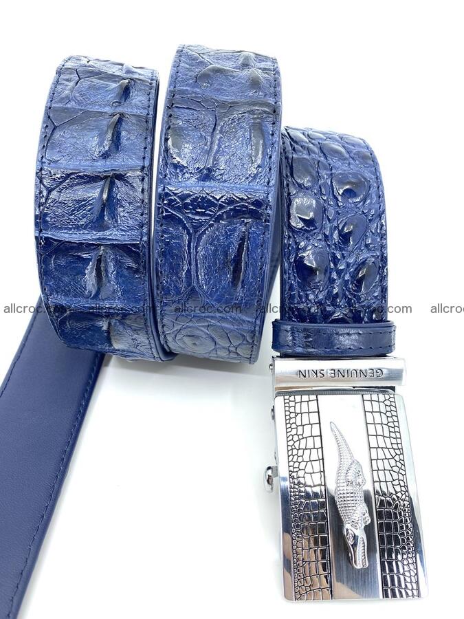 Handcrafted Crocodile leather hornback belt 745 Foto 6