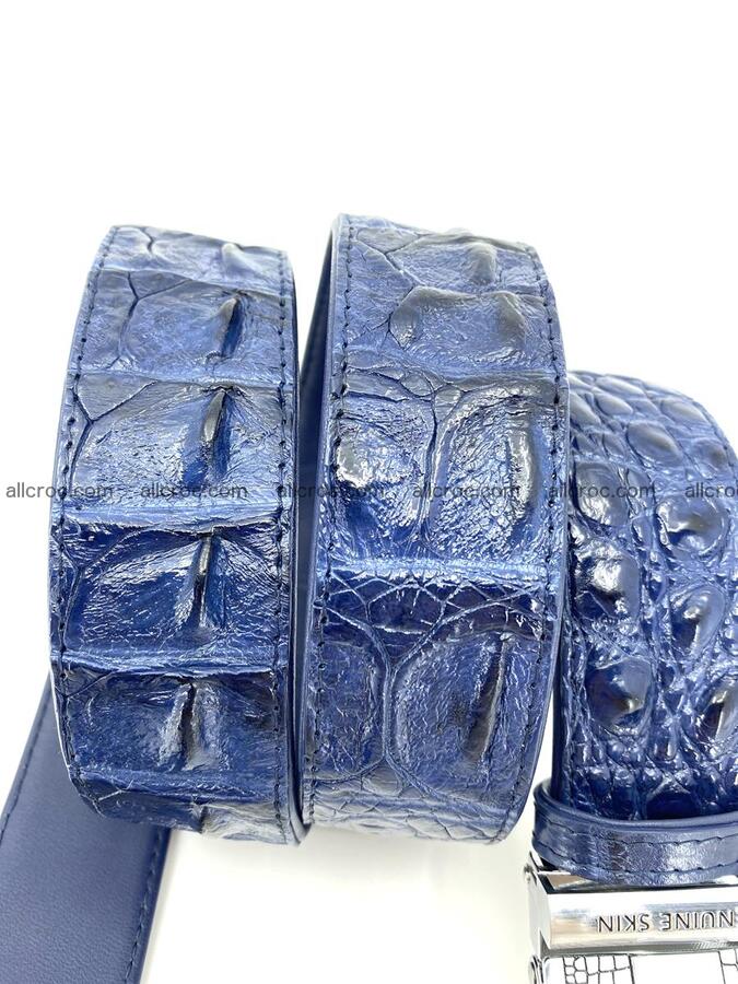 Handcrafted Crocodile leather hornback belt 745 Foto 7